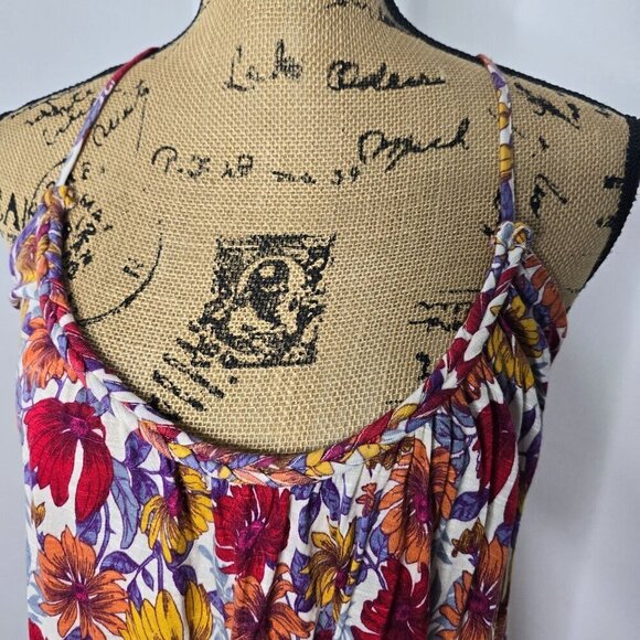 NWT Forever 21 Colorful Bohemian Floral Daisy Mini Dress - Picture 3 of 8